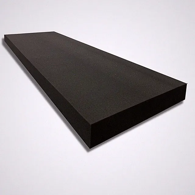 1" Thick, 30" Wide x 72" Long Charcoal High Density Foam, Charcoal Foam Ideal...