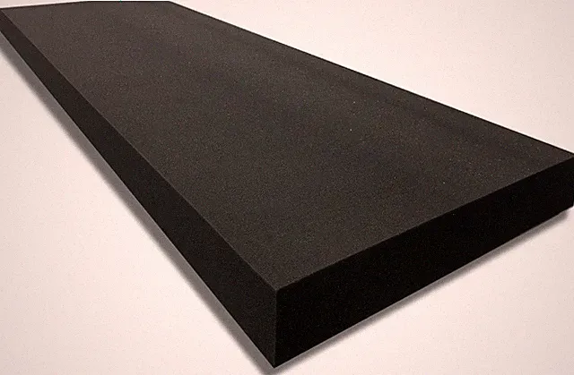 1" Thick x 24" Wide x 96" Long Charcoal High Density Foam Ideal for Foam Padding