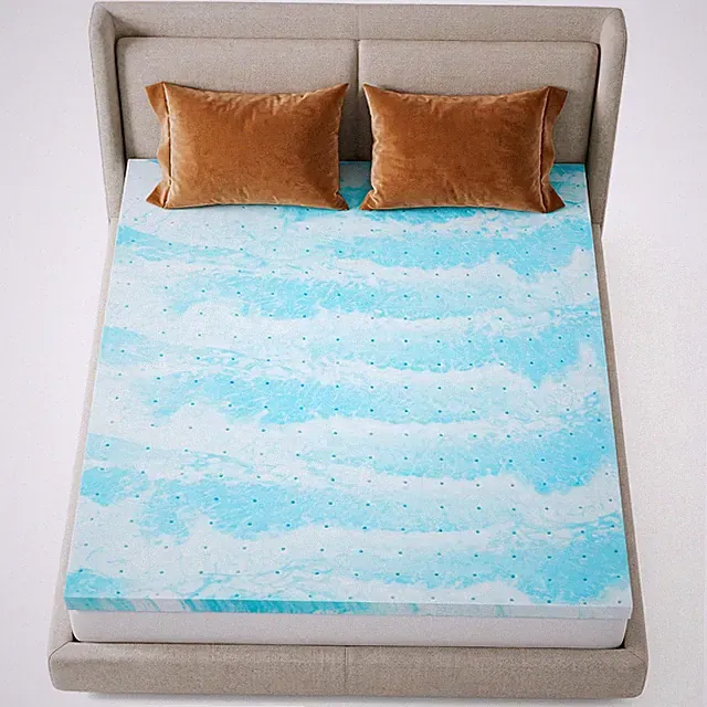 Alvantor 2/3 Inch Cooling Gel Memory Foam Mattress Topper for Back Pain Relief