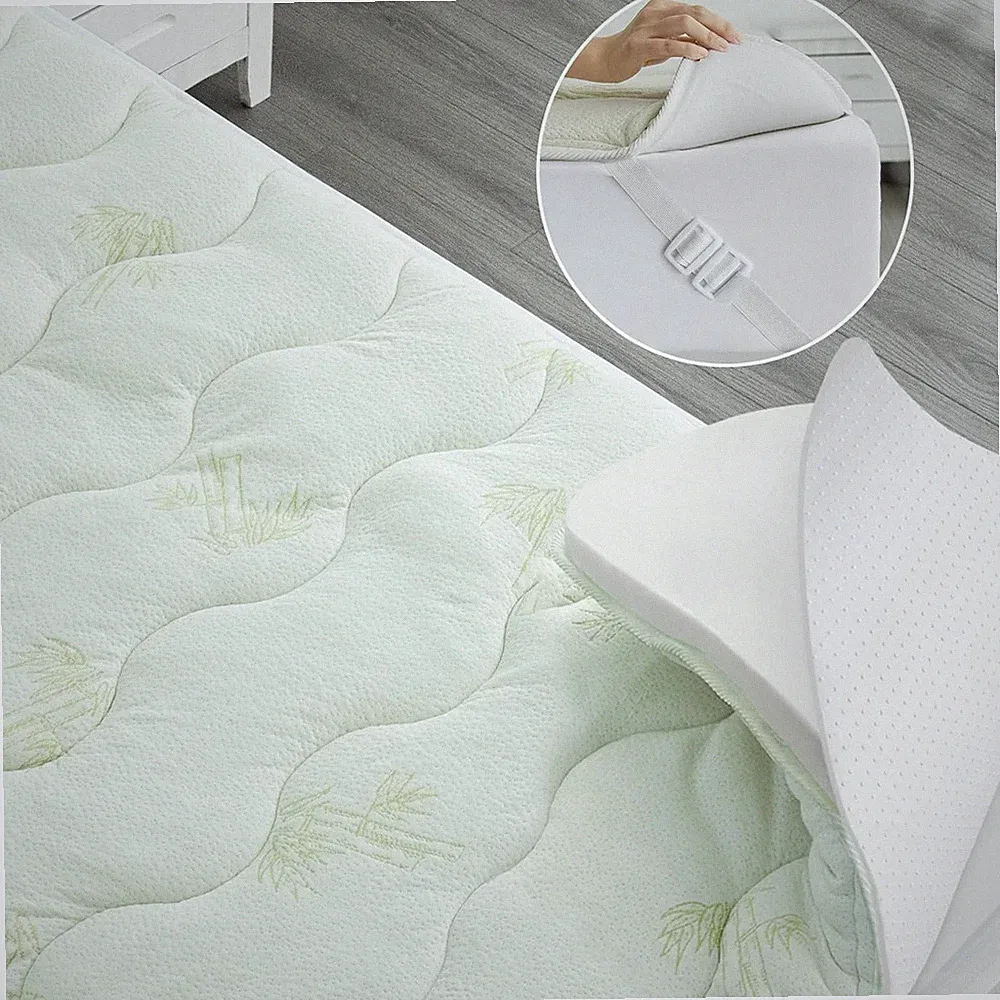 Bamboo Short Queen Mattress Topper for RV Camper Thick Foam Mattress Pad 60x75x2