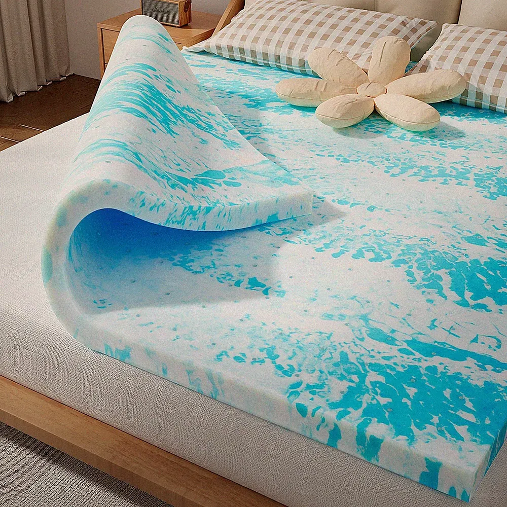 Cooling Gel Memory Foam Topper - 3" Thick, Twin Size, Enhanced Comfort