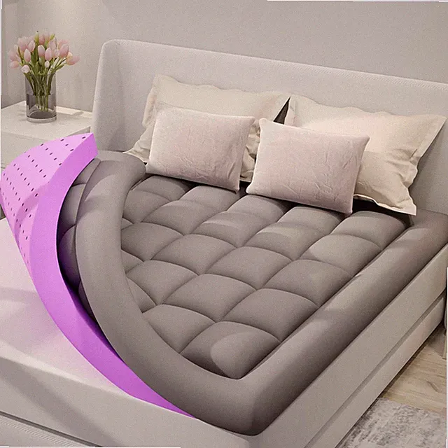 Dual Layer 5 Inch Memory Foam Mattress Topper King Size, 2 Inch Gel Memory Foam
