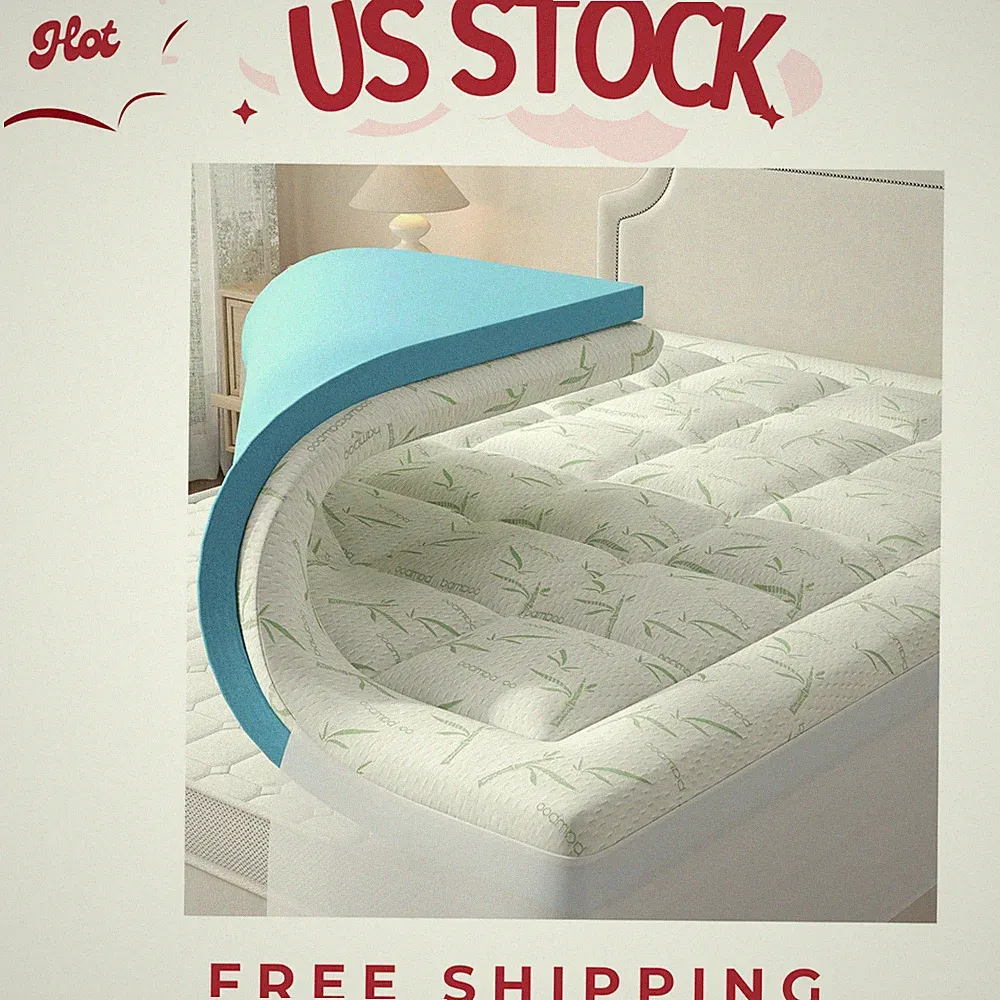 Hybrid Memory Foam Topper (Queen) - 4" Thick for Back Pain Relief