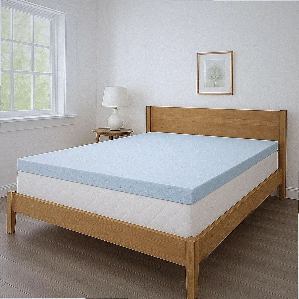 LOUNJ 2" 3" Gel Memory Foam Mattress Topper, Twin XL Full Queen King Cal King