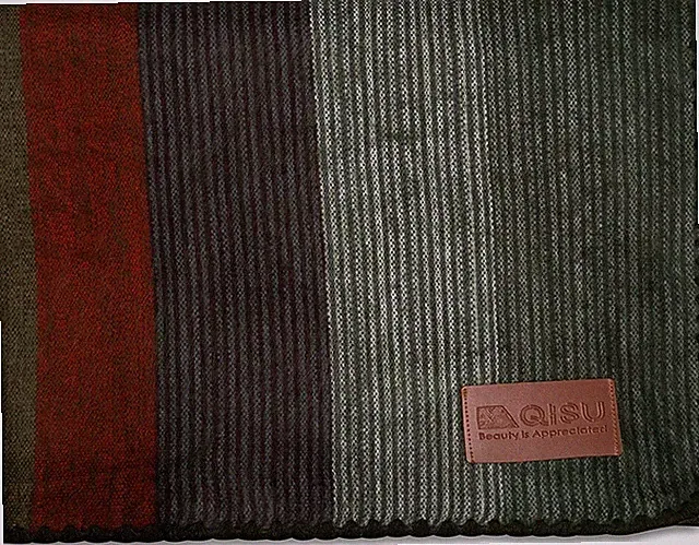QISU Breathable Alpaca Wool Blanket 85x65 | Soft Warm Throw (Sea Foam Volcano)