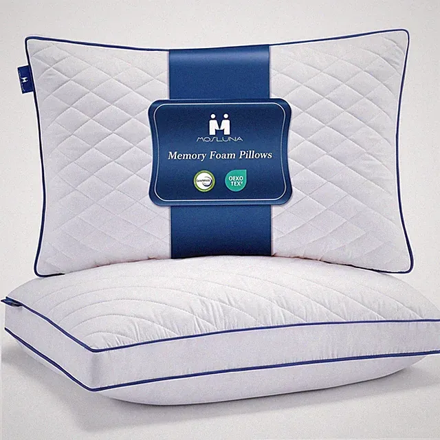 Shredded Memory Foam Pillows King Size Set of 2, Soft Bed Pillow for Side and...