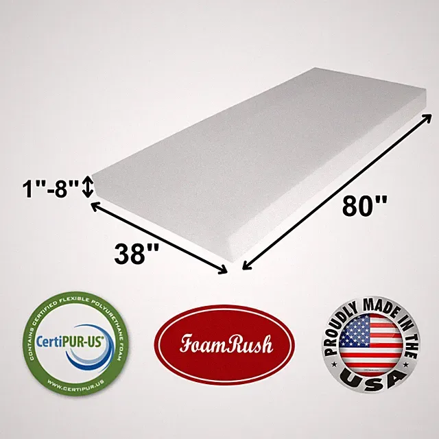 Twin XL Foam Mattress 38x80 Firm High Density Bed RV Camper USA Made